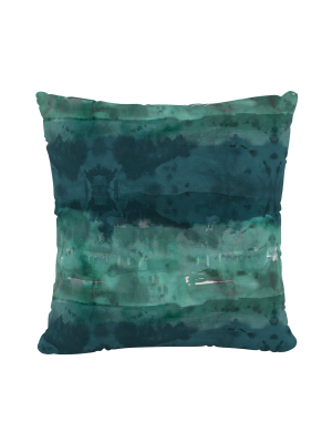 Teal/blue Stripe Throw Pillow - Cloth & Company