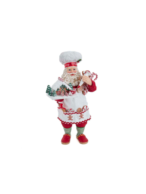 Kurt Adler 10.5" Fabriche Gingerbread Chef Santa