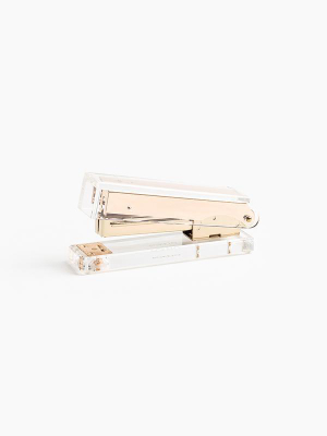 Lucite Stapler - Gold