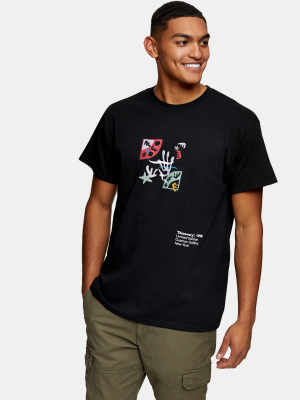 Art Box Print T-shirt In Black