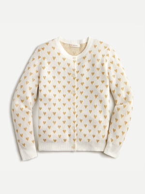 Girls' Casey Cardigan In Sparkle Hearts