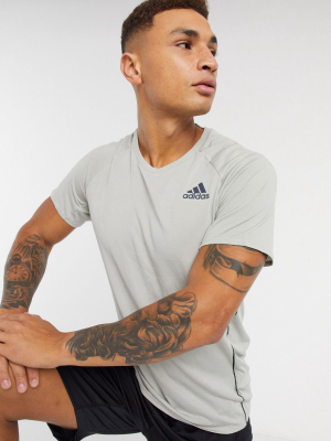 Adidas Running T-shirt In Gray