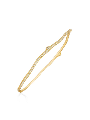 Wonderland Oval Twig Diamond Bangle