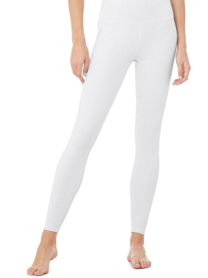 High-waist Vapor Leopard Legging - White