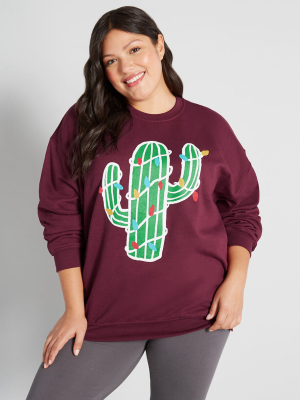 Oh! Cact-mas Tree Graphic Sweatshirt