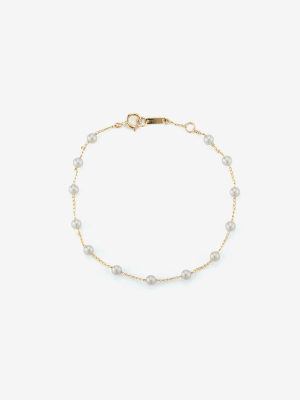 Sea Of Beauty Collection.  Floating Pearl Chain Bracelet  Sba68