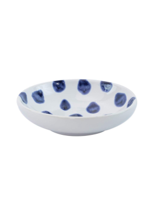 Vietri Viva Santorini Dot Condiment Bowl - Blue & White