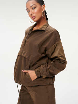 Shine Oversized Anorak | Mocha001