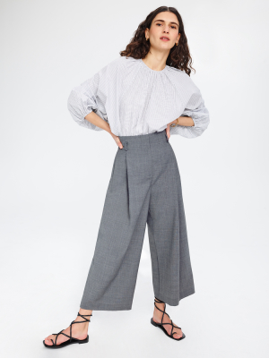 Vasquez High-waisted Pleated Culottes