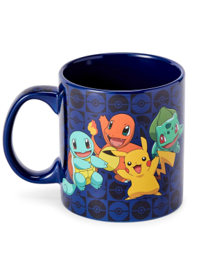 Just Funky Pokémon Original Generation One Starters Coffee Mug | Features Pikachu & More