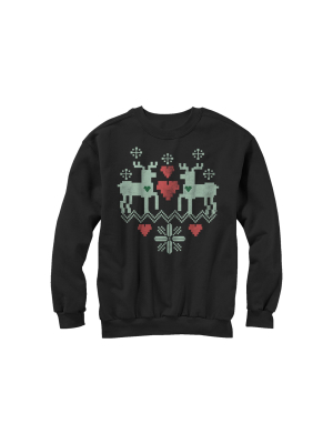 Men's Lost Gods Ugly Christmas Reindeer Love Sweatshirt