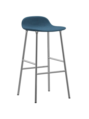 Form Bar + Counter Stool: Chrome Upholstered