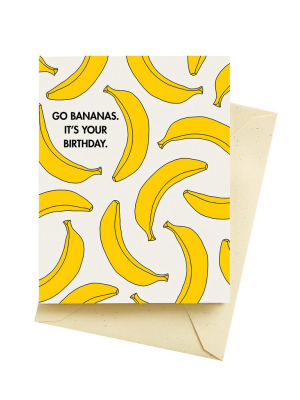 Seltzer Goods Bananas Birthday Card