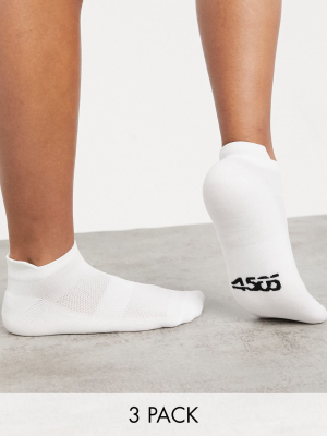 Asos 4505 Sneaker Socks With Anti Bacterial Finish 3 Pack