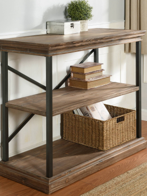 36.25" Archer Ridge Three Tier Bookcase Brown/black - Stylecraft