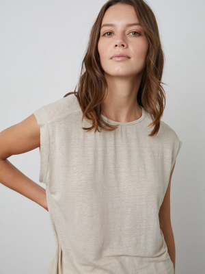 Velvet Alec Sleeveless Top Sand