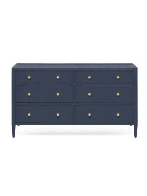 Jarin 60" Dresser True Navy Faux Belgian Linen