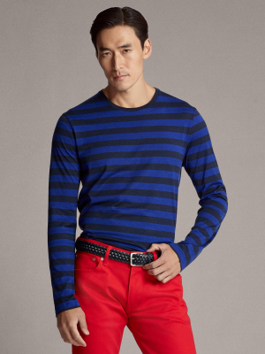 Striped Lisle Long-sleeve T-shirt