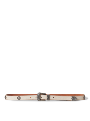 Western Distressed Calfskin Belt