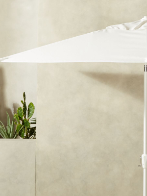 Shadow Rectangular White Umbrella Shade With Pole