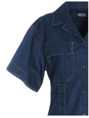 Diesel De-amabel-sp Denim Shirt Dress