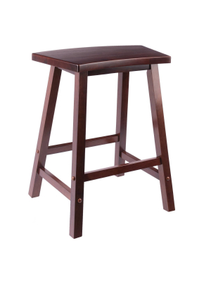 Katashi Fan Shape Stool Walnut - Winsome