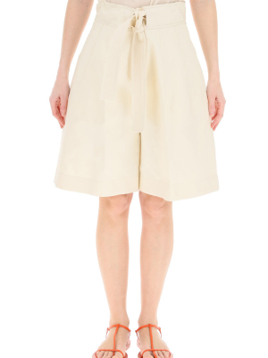 Jil Sander Front-tie Wide Leg Shorts