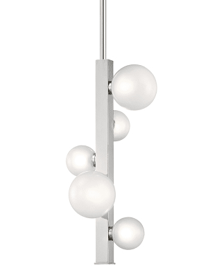 Mini Hinsdale 5 Light Pendant Polished Nickel