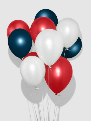 Red, White And Cool Balloon Bunch