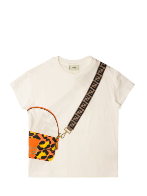 Fendi Kids Crossbody Bag Printed T-shirt