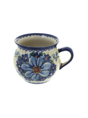 Blue Rose Polish Pottery Daisy Surprise Bubble Soup Mug