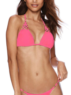 Beach Bunny Ireland Ring Triangle Top In Pink