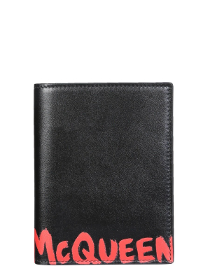 Alexander Mcqueen Graffiti Logo Cardholder