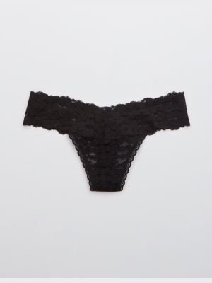 Aerie Animal Lace Thong Underwear