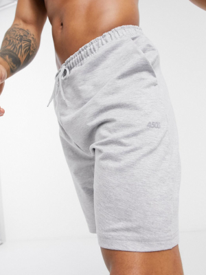 Asos 4505 Icon Training Sweat Shorts In Gray Marl