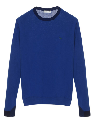 Etro Logo Embroidered Fine Knit Sweater