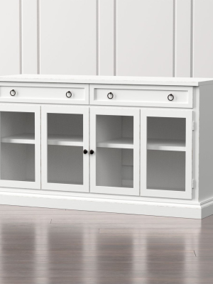 Cameo 62" White Modular Media Console With Glass Doors