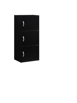 Storage Cabinet Black - Hodedah Import