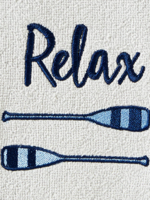 2pc Relax Oars Hand Towel Set Gray - Skl Home