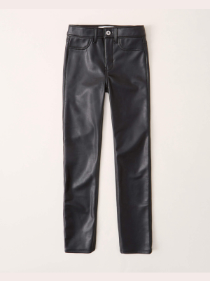 High Rise Faux Leather Jeggings