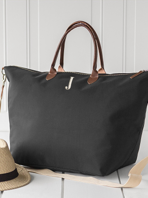 Cathy's Concepts Black Microfiber Weekender Tote