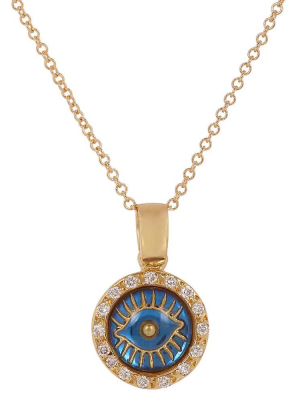 Iridescent Evil Eye Pendant Y-d