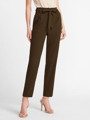 High Waisted Paperbag Ankle Pant