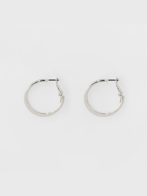 Medium Flat Hoop Earrings - A New Day™ Silver