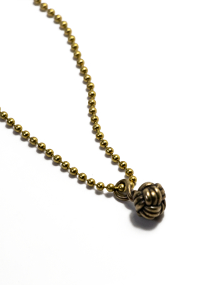 Sailors Knot Ball Chain Necklace
