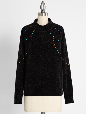 Deck The Halls With Glitz Mock Neck Sweater