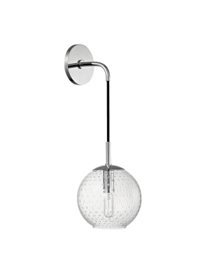 Rousseau 1 Light Wall Sconce-clear Glass Polished Chrome