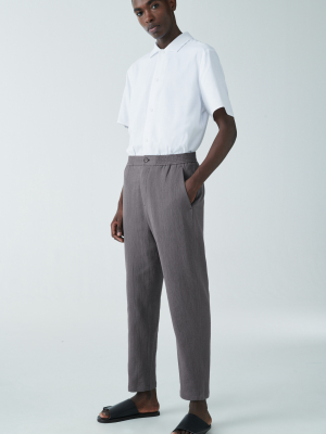 Crinkled Organic Cotton Pants