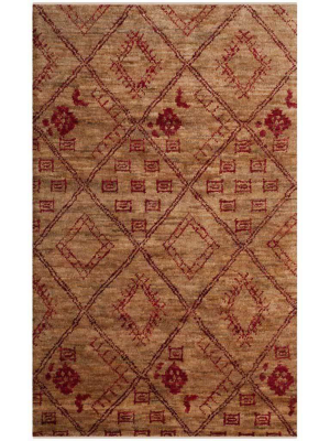 Bohemian Natural/red Area Rug