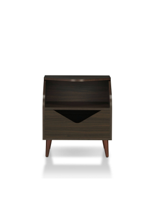 Mays Two Tone End Table With Storage - Mibasics